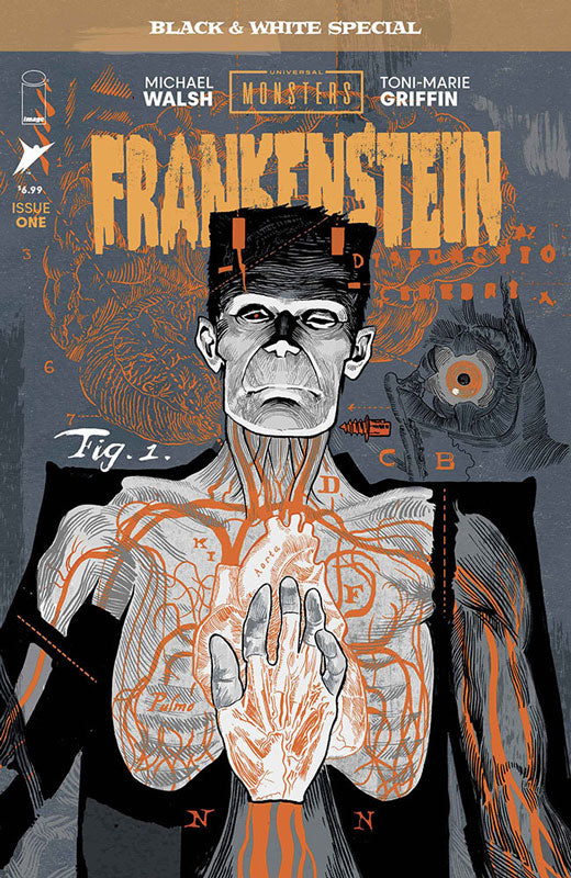 UNIVERSAL MONSTERS FRANKENSTEIN B&W SPECIAL #1 CVR A WALSH